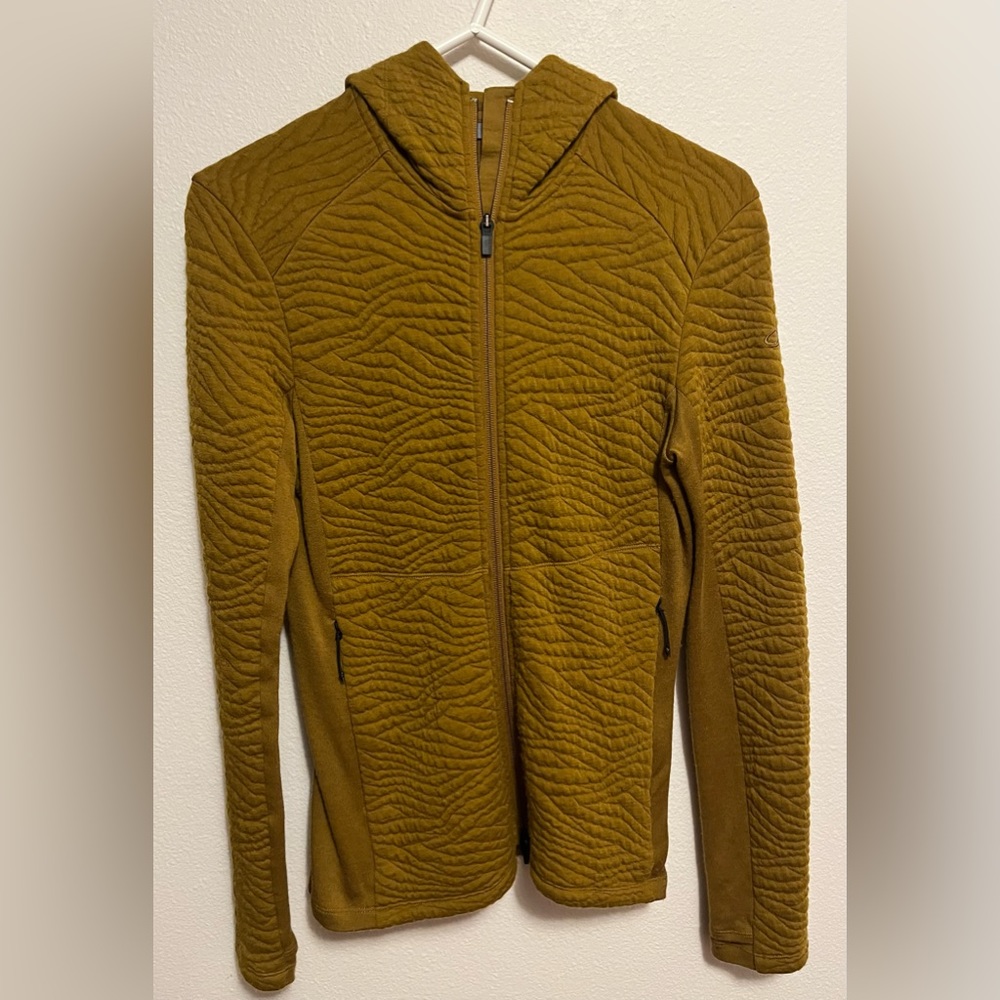 Icebreaker 100% Merino Wool Hoodie Women’s Small Curry RARE!